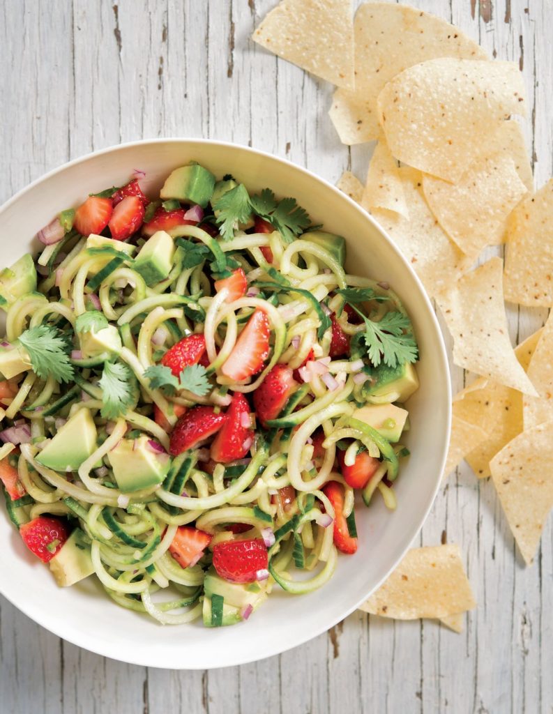Cucumber, Avocado, and Strawberry Salsa