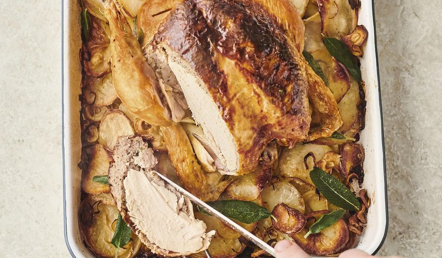 Jamie Oliver Sausage Roast Chicken | Channel 4 Keep Cooking Family Favourites