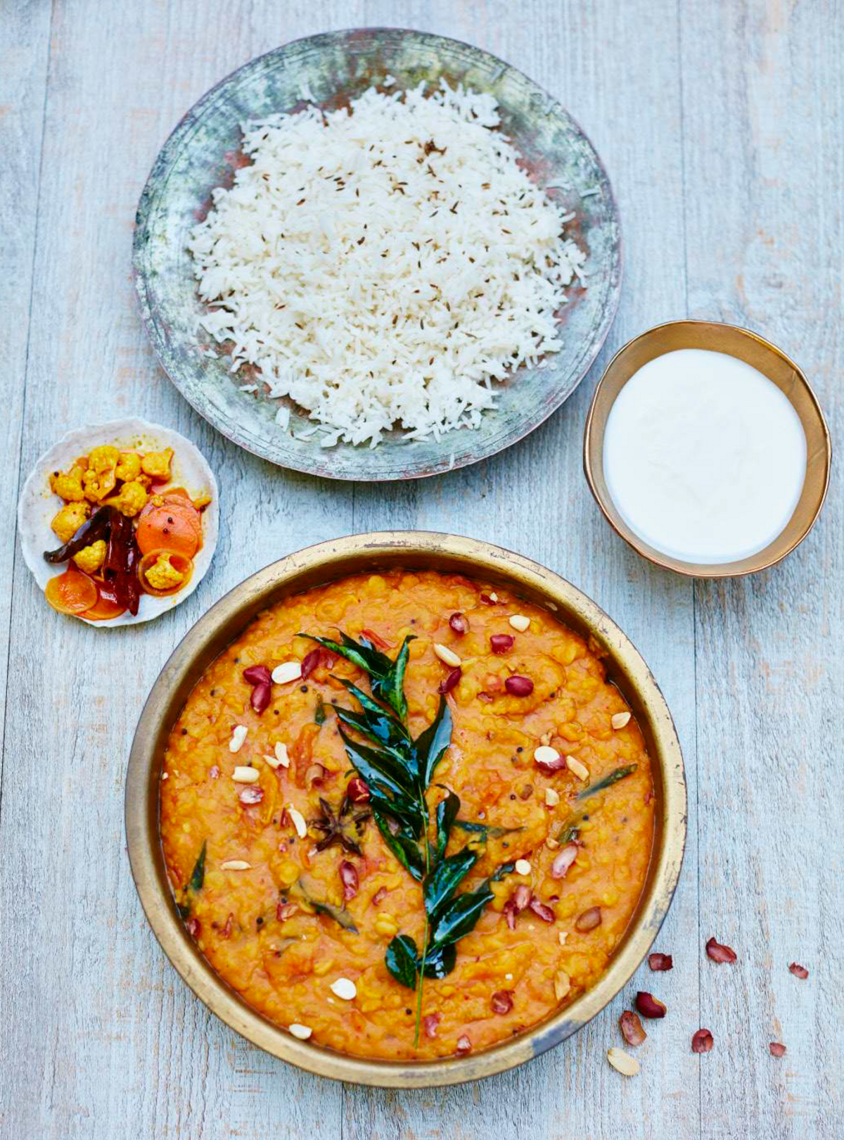 Gujarati Dal with Peanuts and Star Anise