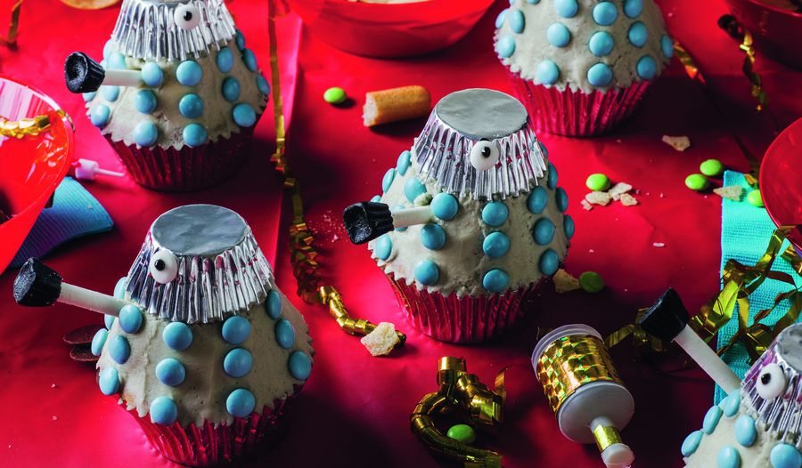 Dalek Cupcakes from Doctor Who: Official Cookbook