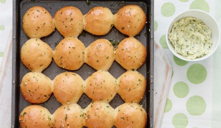Dough Balls with Garlic Herb Butter