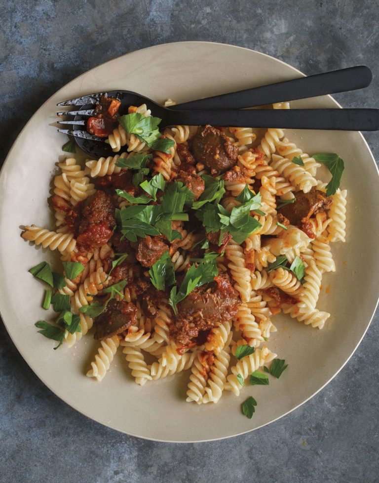 Fusilli with Spicy Chicken Liver Sauce