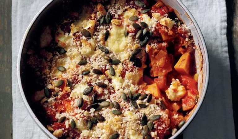 Sweet Potato Cheesy Bake | Comforting One Pot Dinners