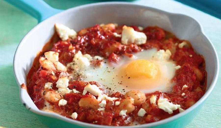 Baked Eggs in Tomato Sauce | Eat Well for Less