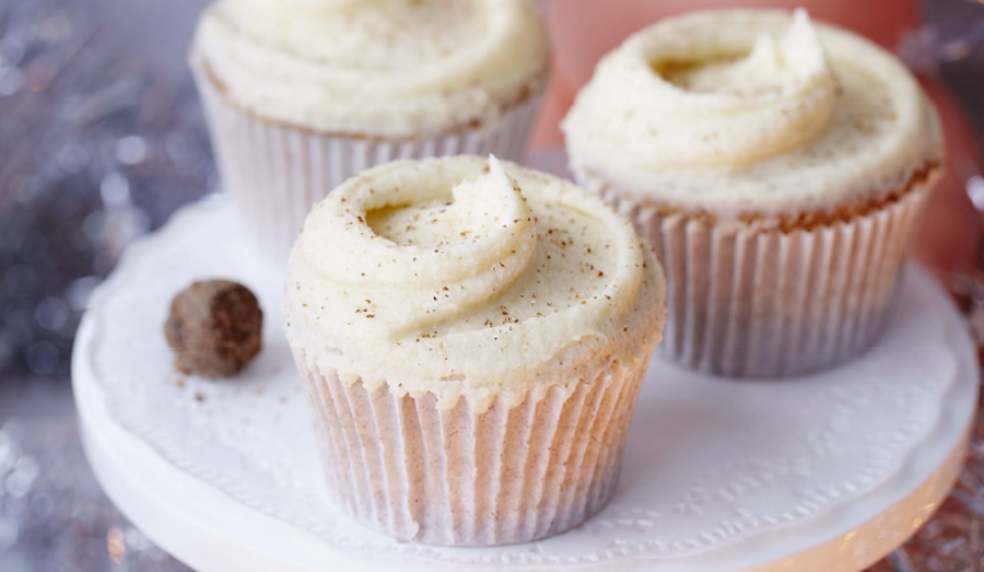 Christmas Eggnog Cupcakes Recipe | Primrose Bakery Xmas Cupcakes
