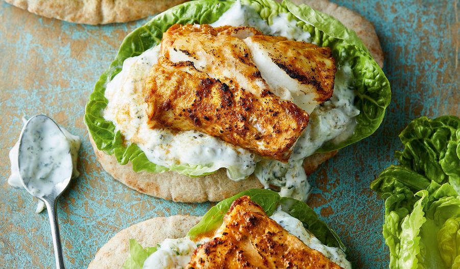 Grilled Cod Tikka with Cucumber Yoghurt Recipe | Eat Well For Less BBC 1
