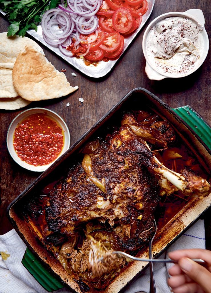 Pulled Lamb Shawarma Sandwich