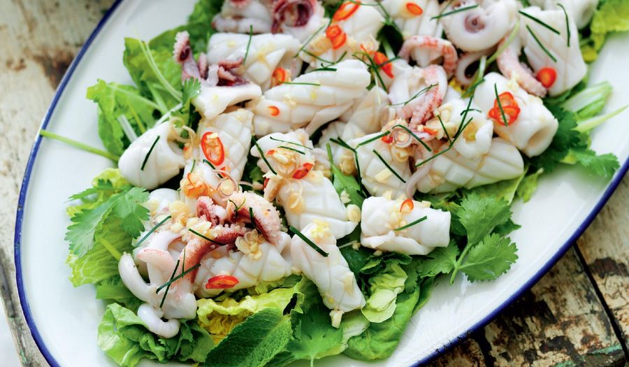 Thai Spicy Squid Salad Recipe | Rick Stein Asian Salads