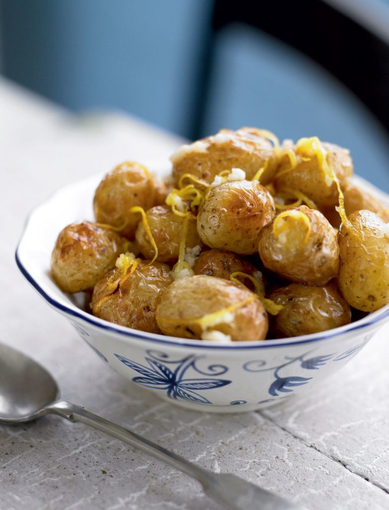 Roast Garlic and Lemon New Potatoes