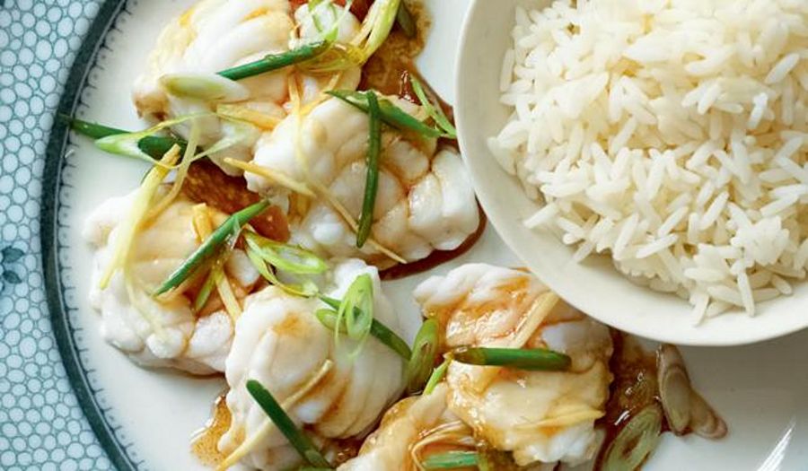 Steamed Monkfish with Wild Garlic and Ginger | Rick Stein Fish Recipest