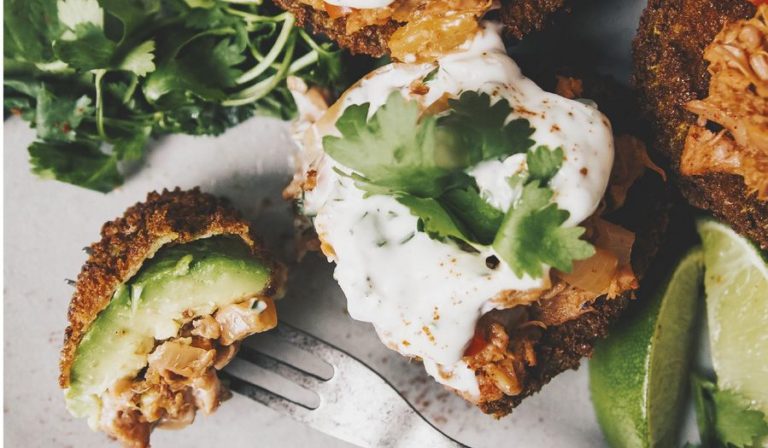Vegan Fried Avocado with Jackfruit Recipe | Tinned Jackfruit Recipe