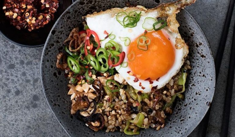 Fried Brown Rice with Brussels Sprouts