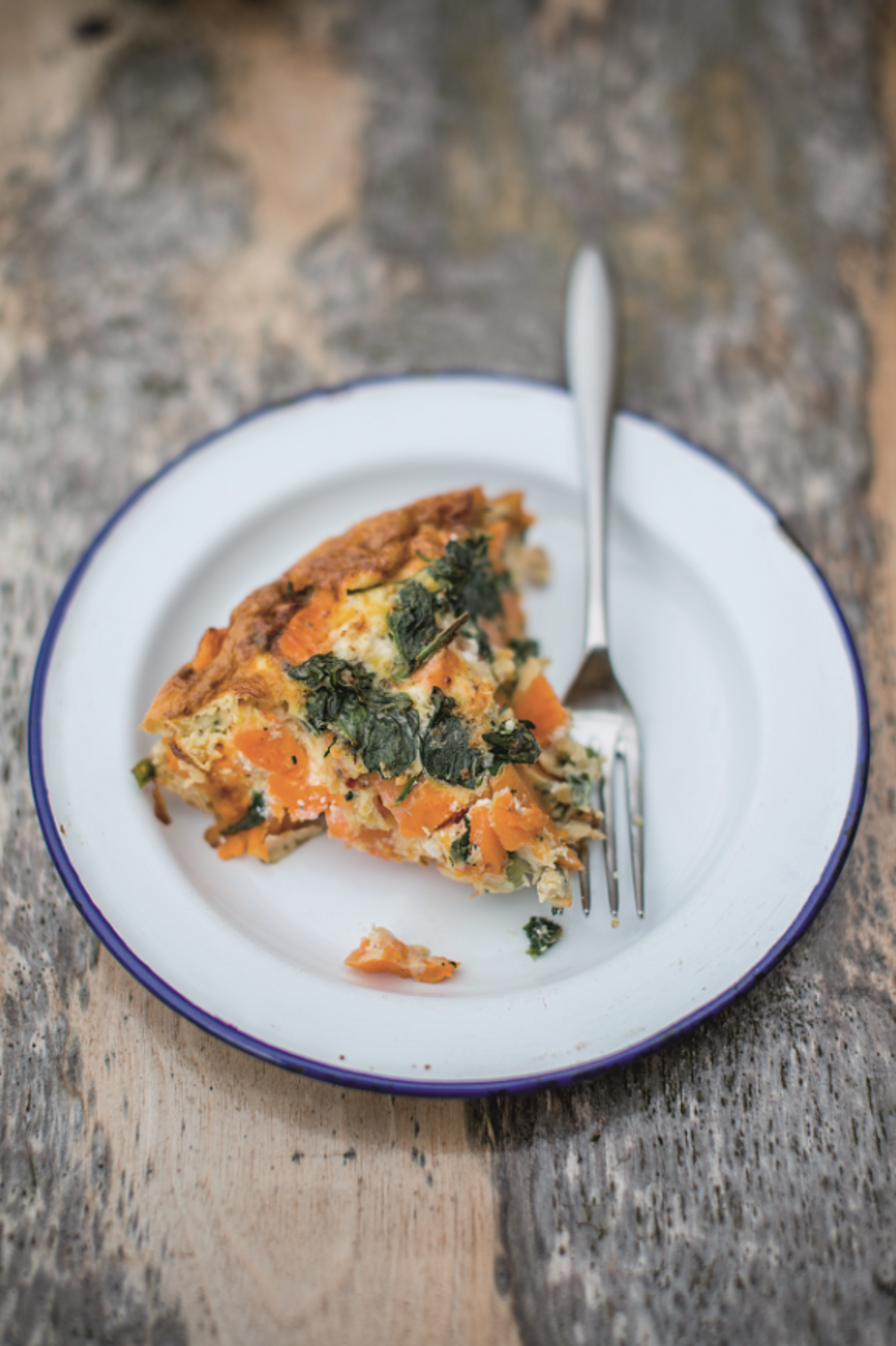 Sweet Potato, Spring Onion, Spinach and Goat’s Cheese Frittata