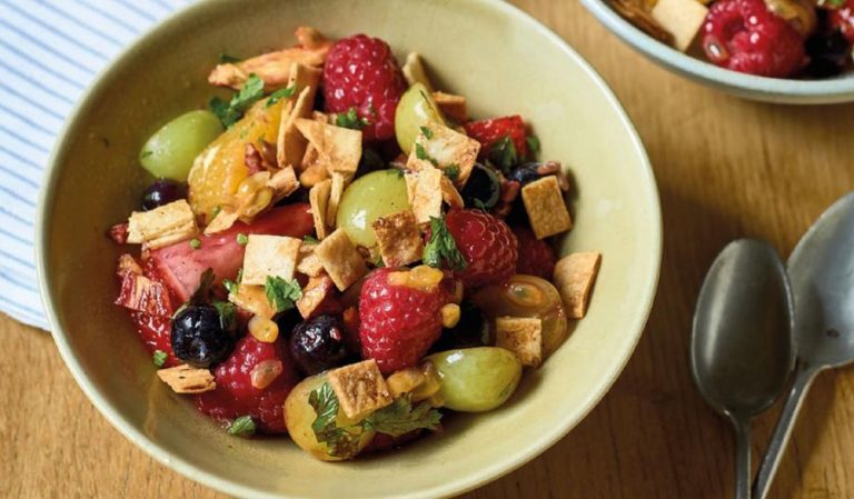 Nadiya Hussain's Fruit Salad Fattoush Recipe | Family Favourites BBC