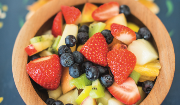 Fruit Salad with Sweet Tahini Sauce