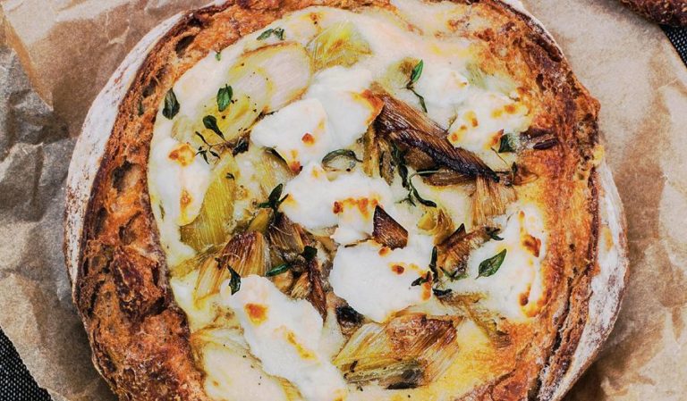 Leek and Goat’s Cheese Picnic Loaf