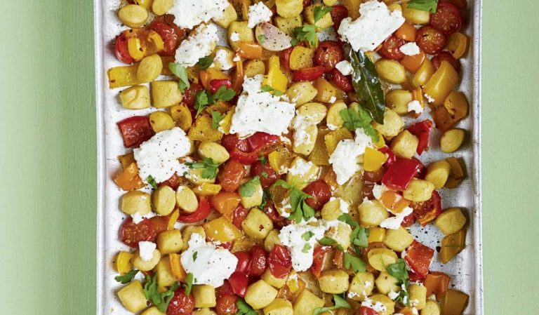 Crispy Gnocchi with Roasted Peppers