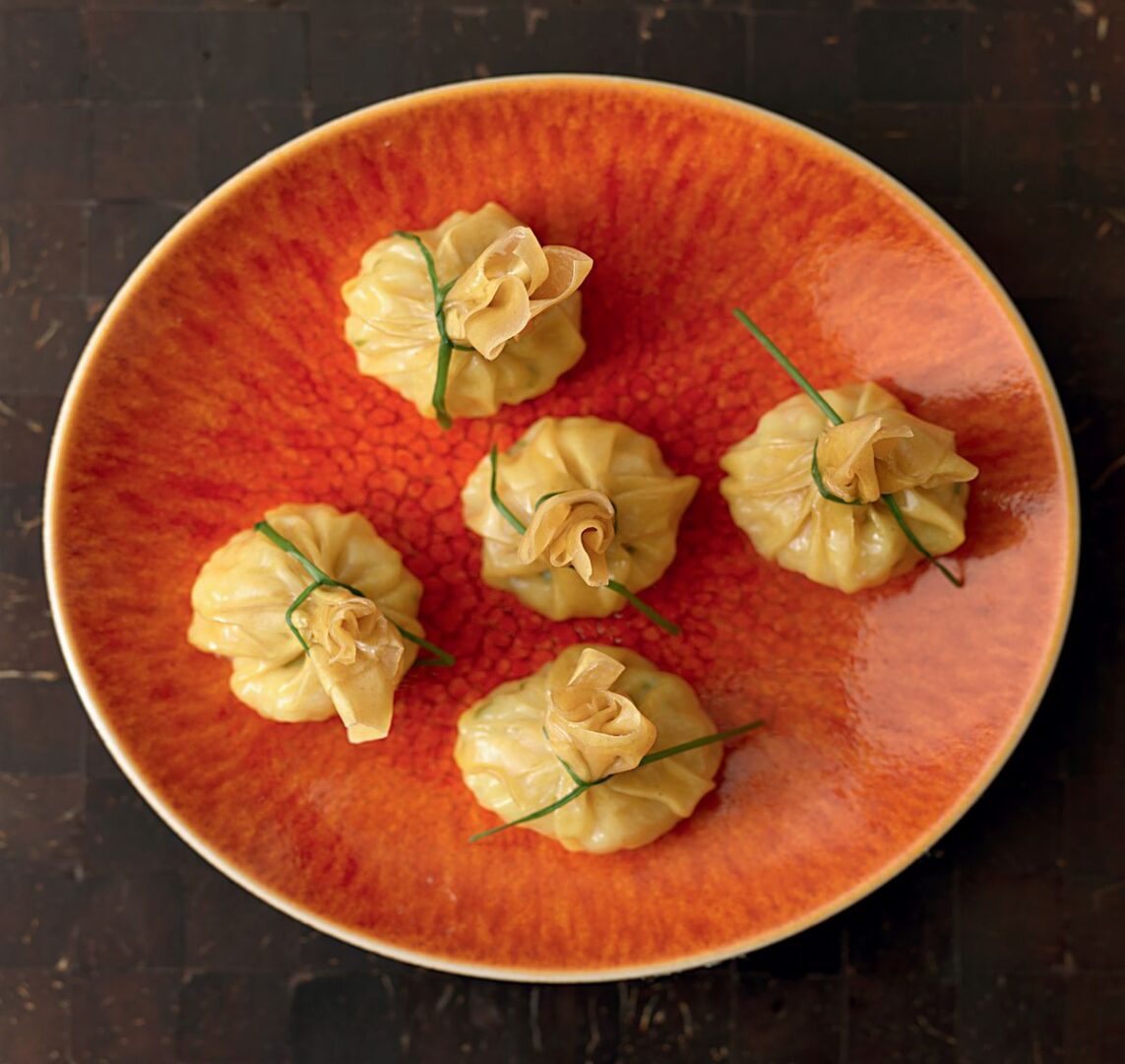 Prawn and Scallop Moneybag Dumplings