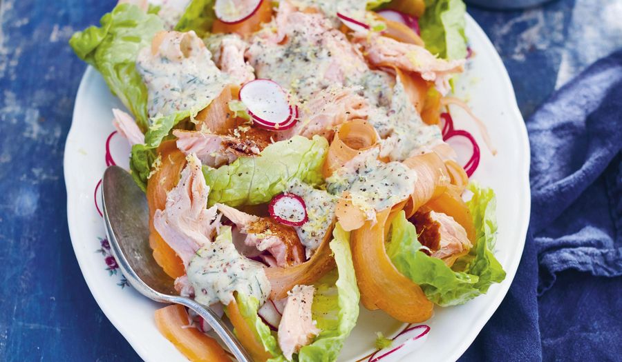 Swedish Salmon Salad with Gravlax Dressing | Rachel Khoo