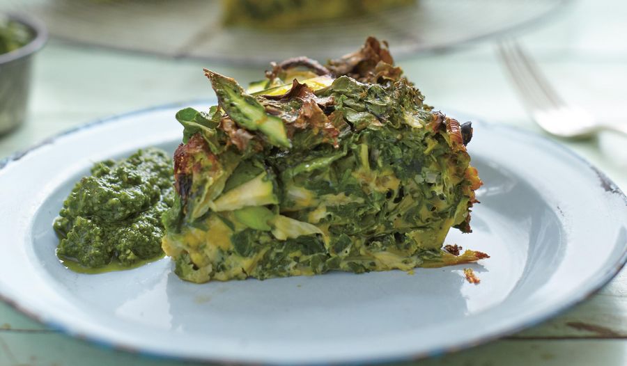 Green Egg Frittata from The Good Life Eatery Cookbook