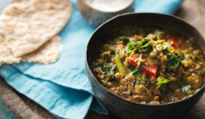 Green Lentil Curry with Kale