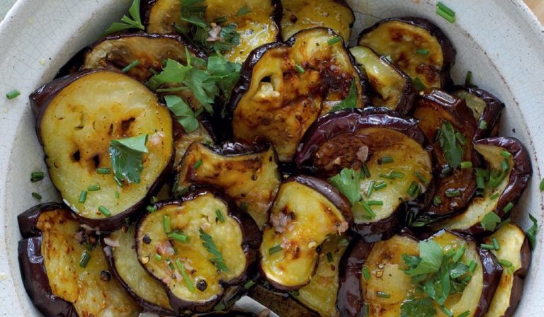 Grilled Aubergine Salad