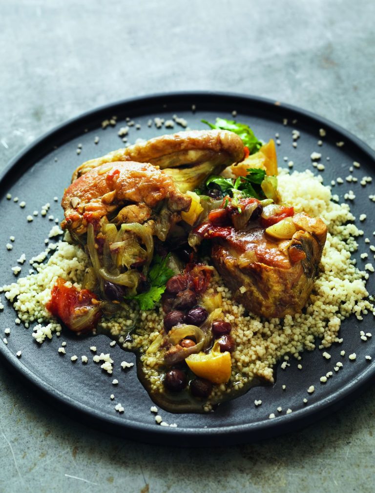 Chicken Braised with Preserved Lemons and Cinnamon