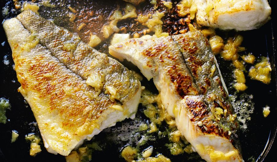 Haddock a la plancha with caramelized garlic | Rick Stein Fish Recipes