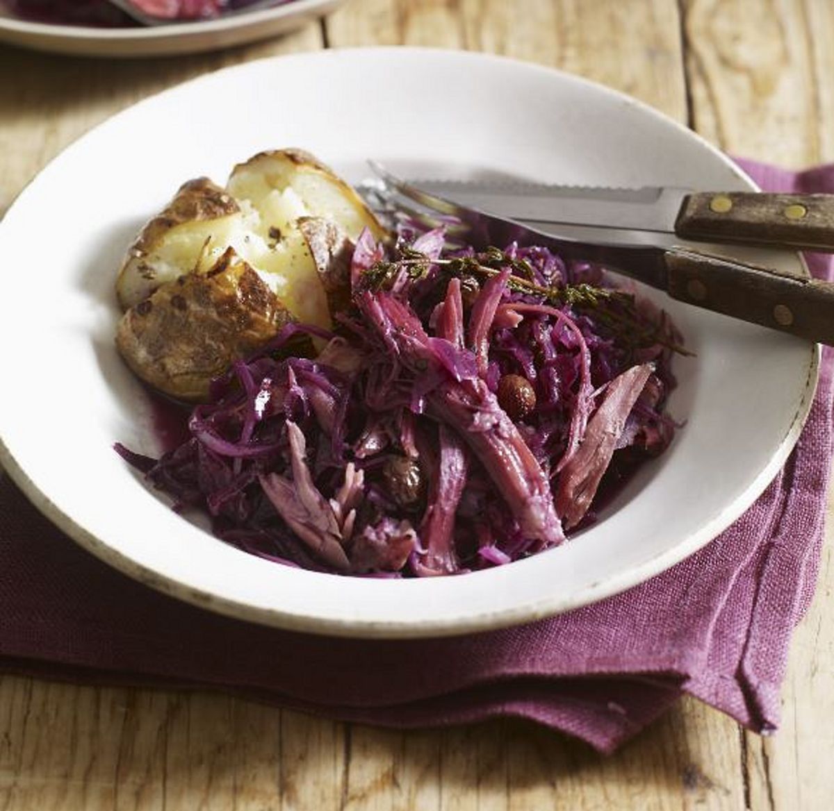 Ham Hock with Red Cabbage