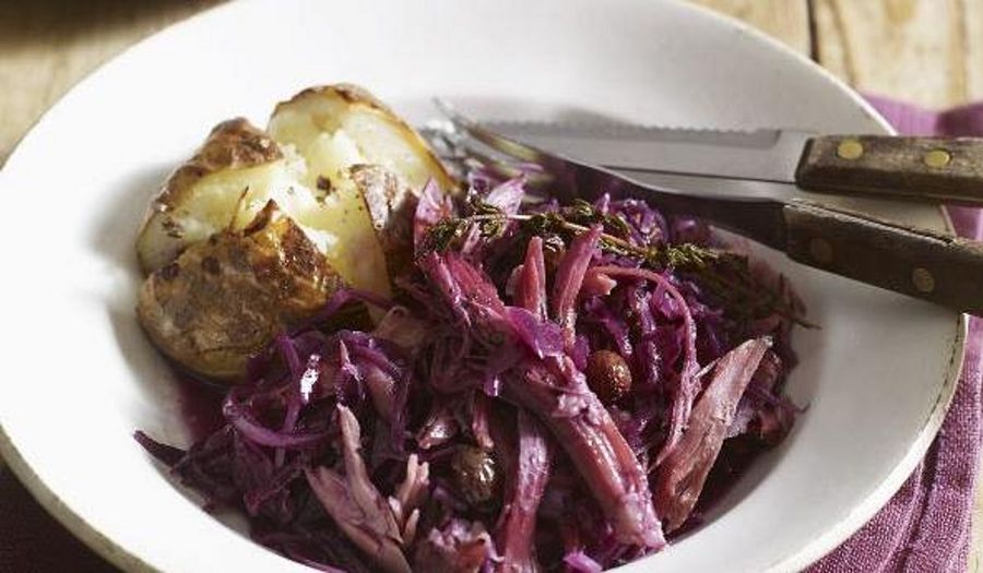 Ham Hock with Red Cabbage