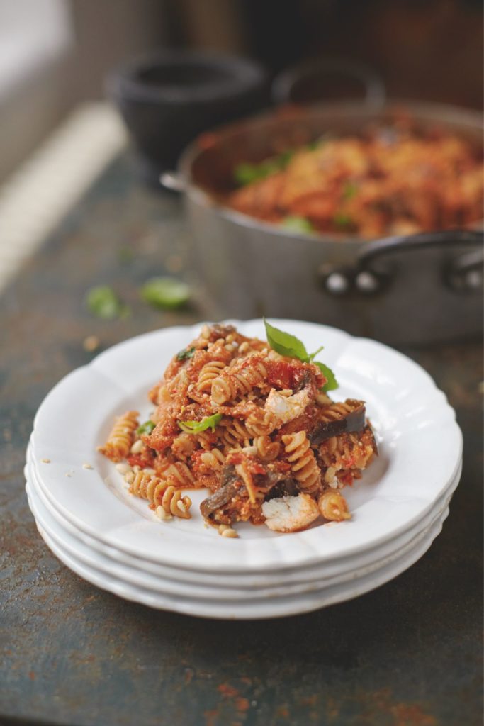 Happiness Pasta Sweet Tomato, Aubergine and Ricotta