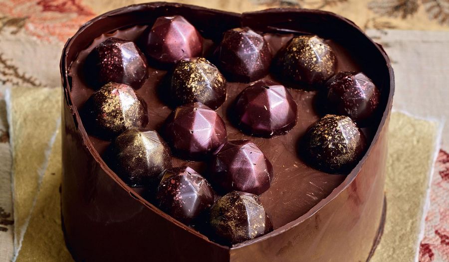Heart-shaped Chocolate Box Cake