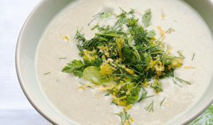 Ottolenghi Hot Yoghurt and Broad Bean Soup Recipe | Ottolenghi Soup