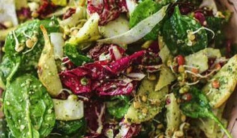 Happy Pear House Salad with Pumpkin Seed and Parsley Pesto from The Happy Pear cookbook