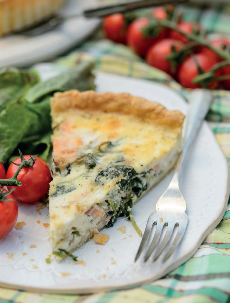 Smoked Trout, Watercress and Horseradish Quiche