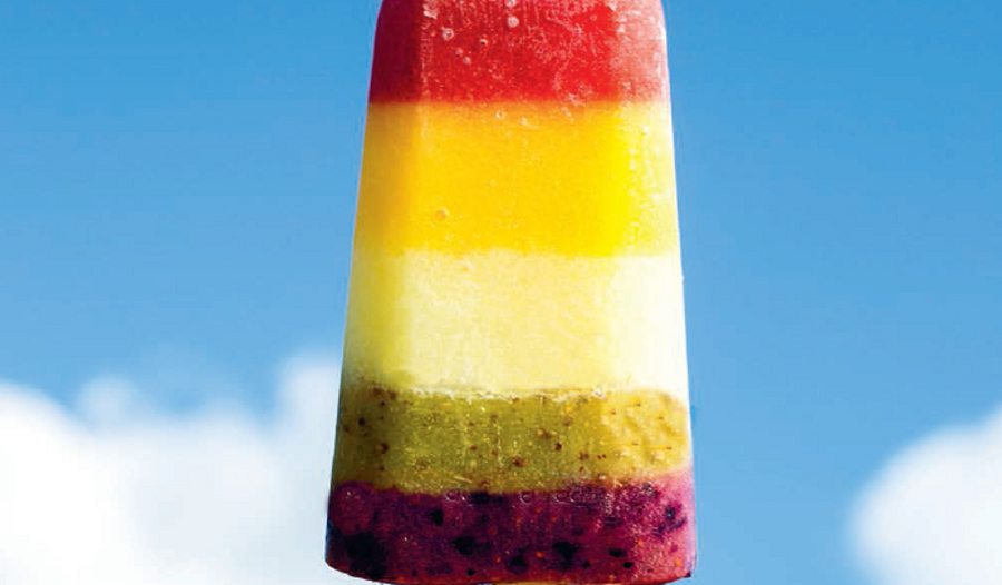 Rainbow Coconut Water Ice Lollies from The Foodie Teen