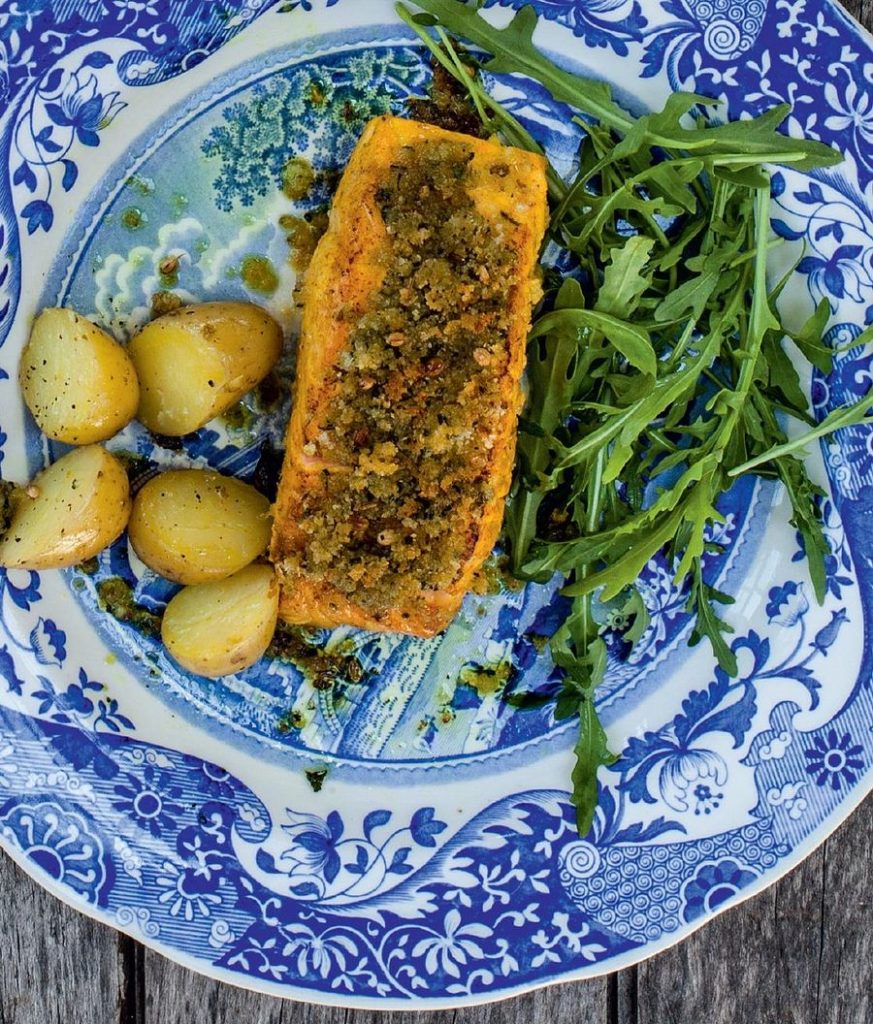 Cyrus’s Indian Herb-Crusted Salmon