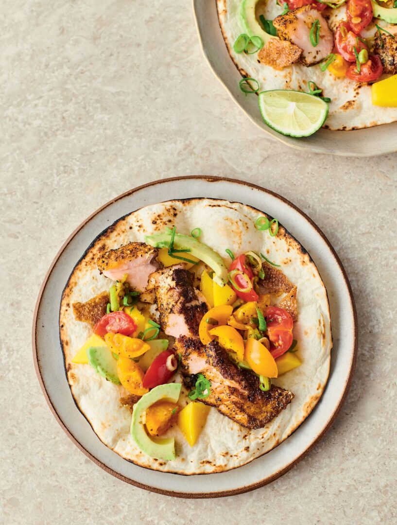Jamie Oliver’s Crispy Salmon Tacos