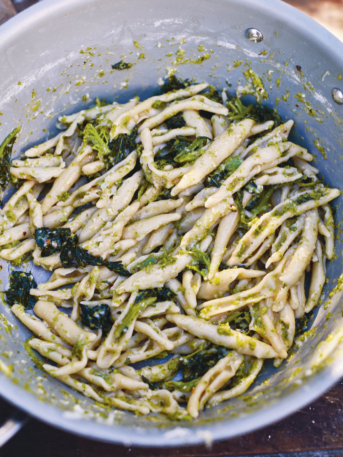 Jamie Oliver’s Corteccia Pasta with Hot Smashed Broccoli, Pecorino, Garlic & Anchovy Pesto