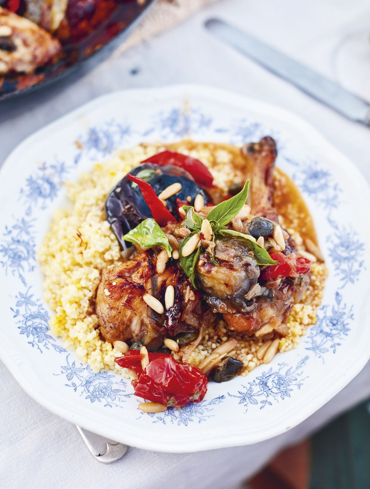 Jamie Oliver’s Salina Chicken: Beautiful, scented soft aubergines and tomatoes with capers