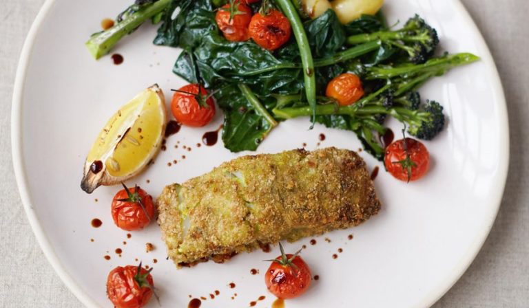 Jamie Oliver Crumbed Pesto Fish Recipe | Everyday Super Food