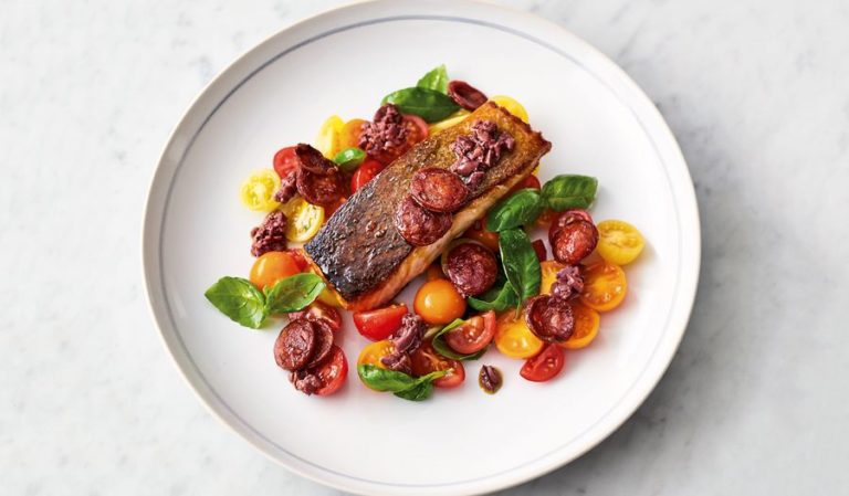 Jamie Oliver's Smoky Chorizo Salmon | Quick & Easy Food Channel 4