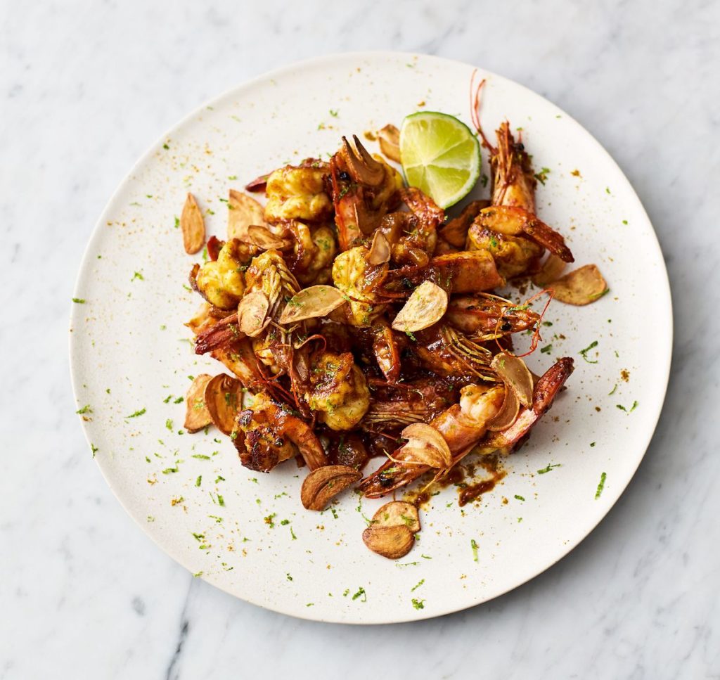Sticky Mango Prawns
