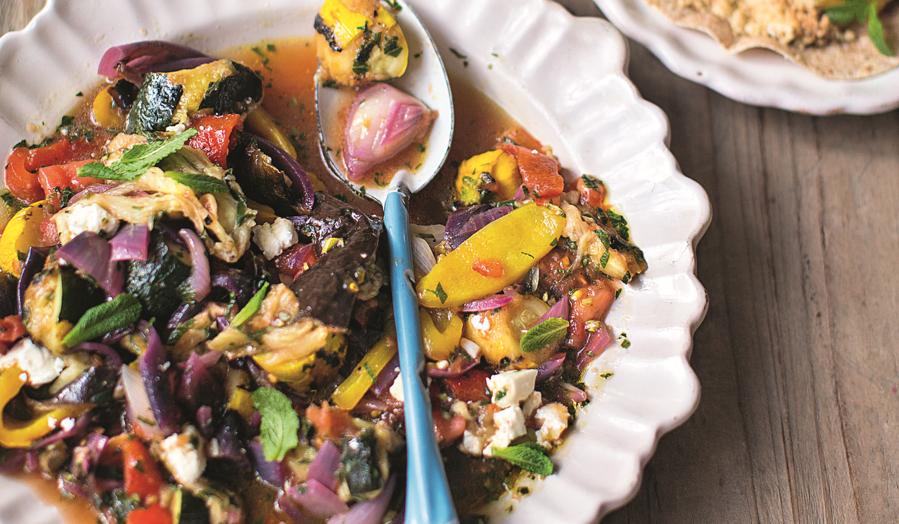 Chopped Charred Veg Salad from Jamie Oliver's Super Food Family Classics