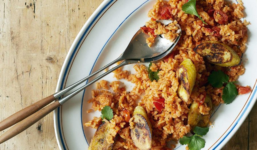 Jollof-inspired Rice Dish with Plantain | Rice Midweek Meal