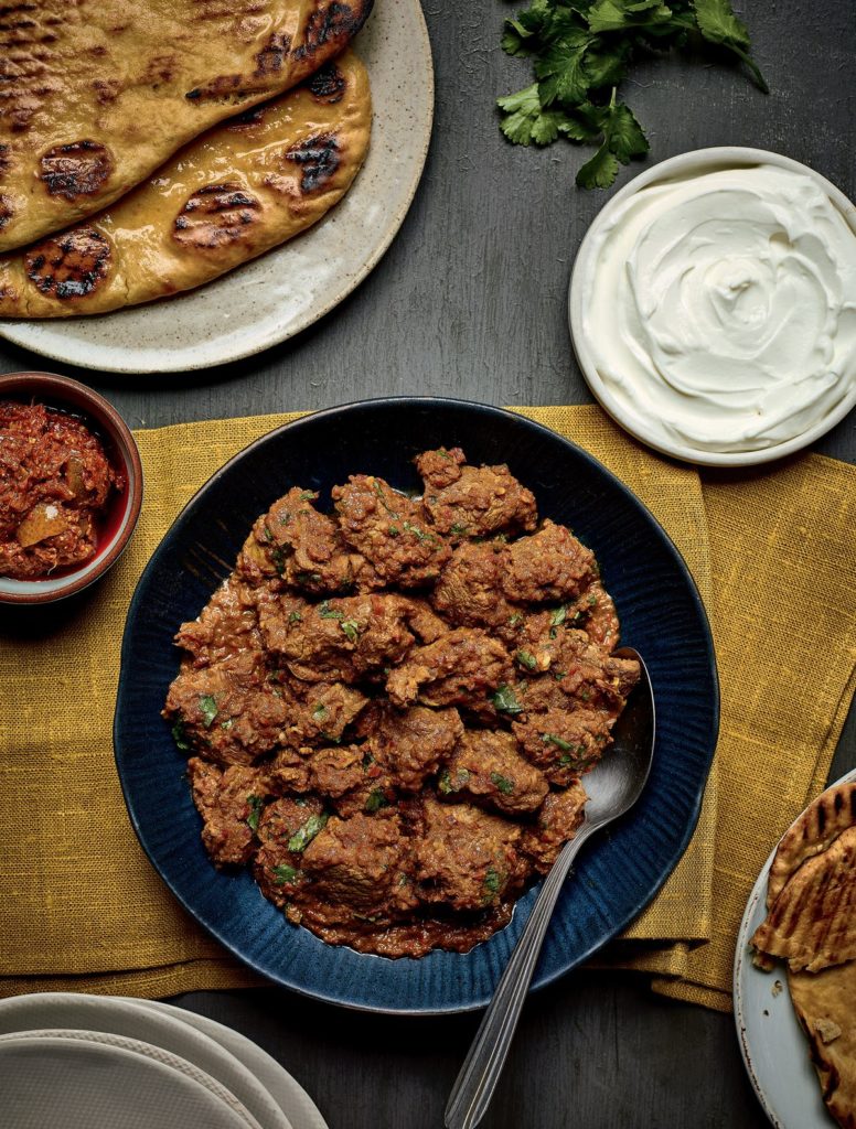 Lamb Bhuna with Garlic Naan