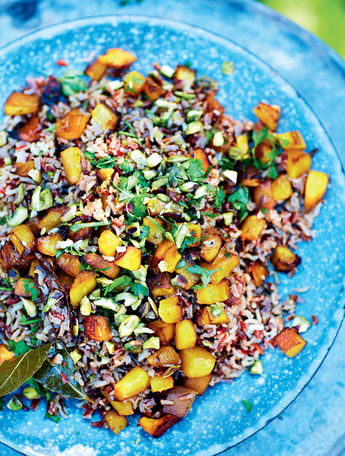 Wild, Red and Brown Rice Salad with Roasted Pumpkin