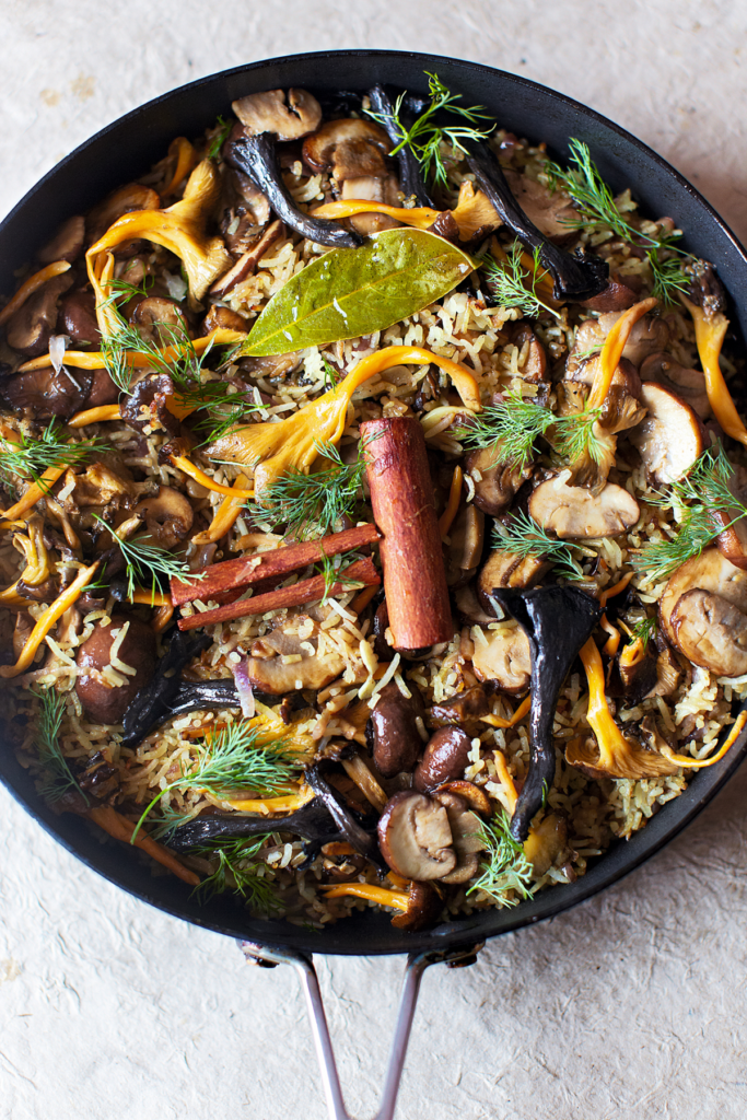 Wild Mushroom Pilau