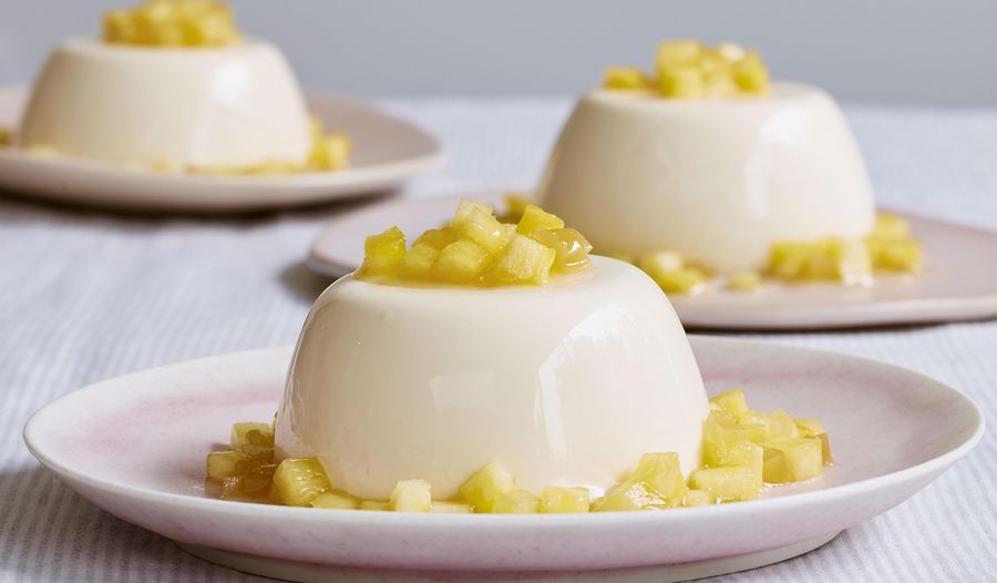 Mary Berry's Panna Cotta with Pineapple and Ginger Recipe