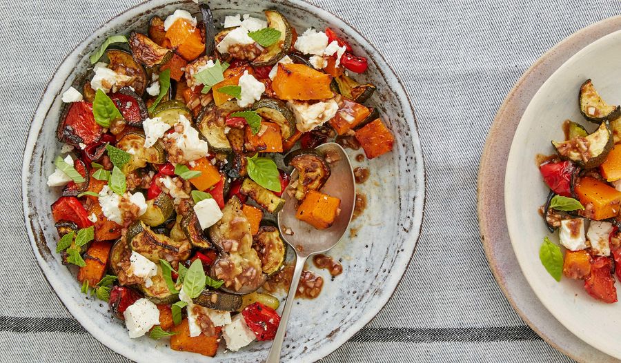Mary Berry's Roasted Vegetables with Feta and Herbs